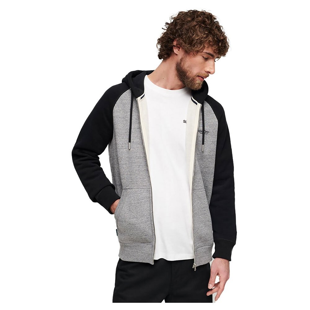

Толстовка Superdry Essential Baseball Full Zip, серый