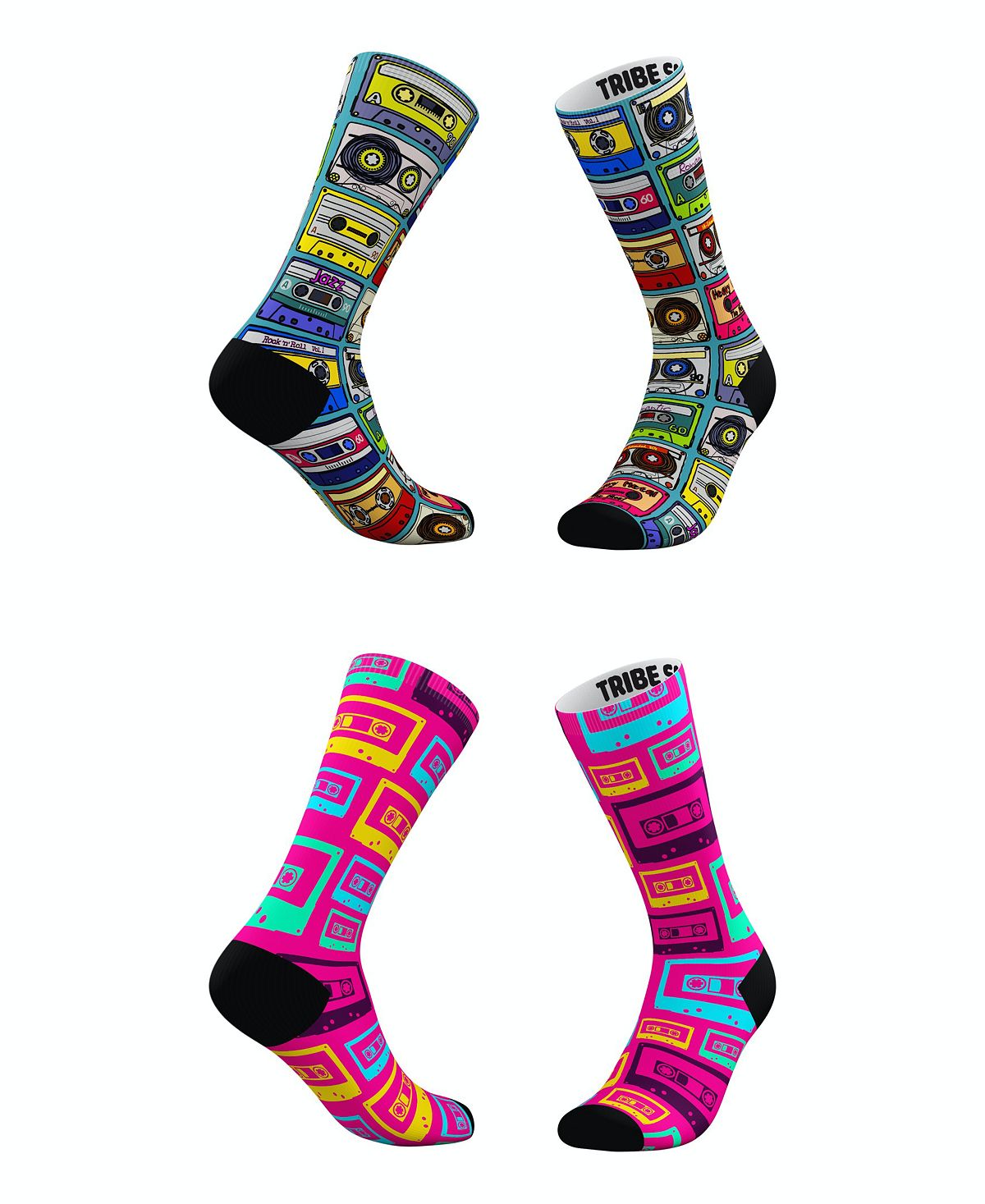 цена Мужские и женские носки с кассетной лентой, набор из 2 шт. Tribe Socks