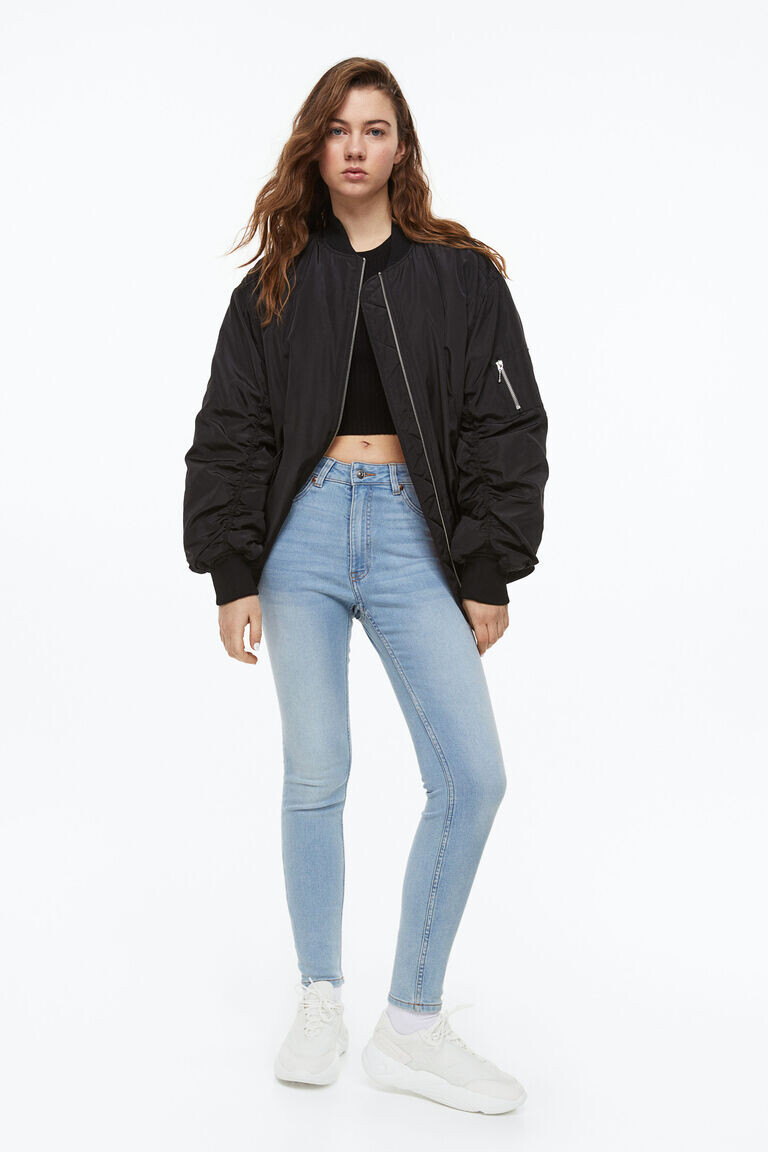 

Высокие джинсы скинни H&M, синий
