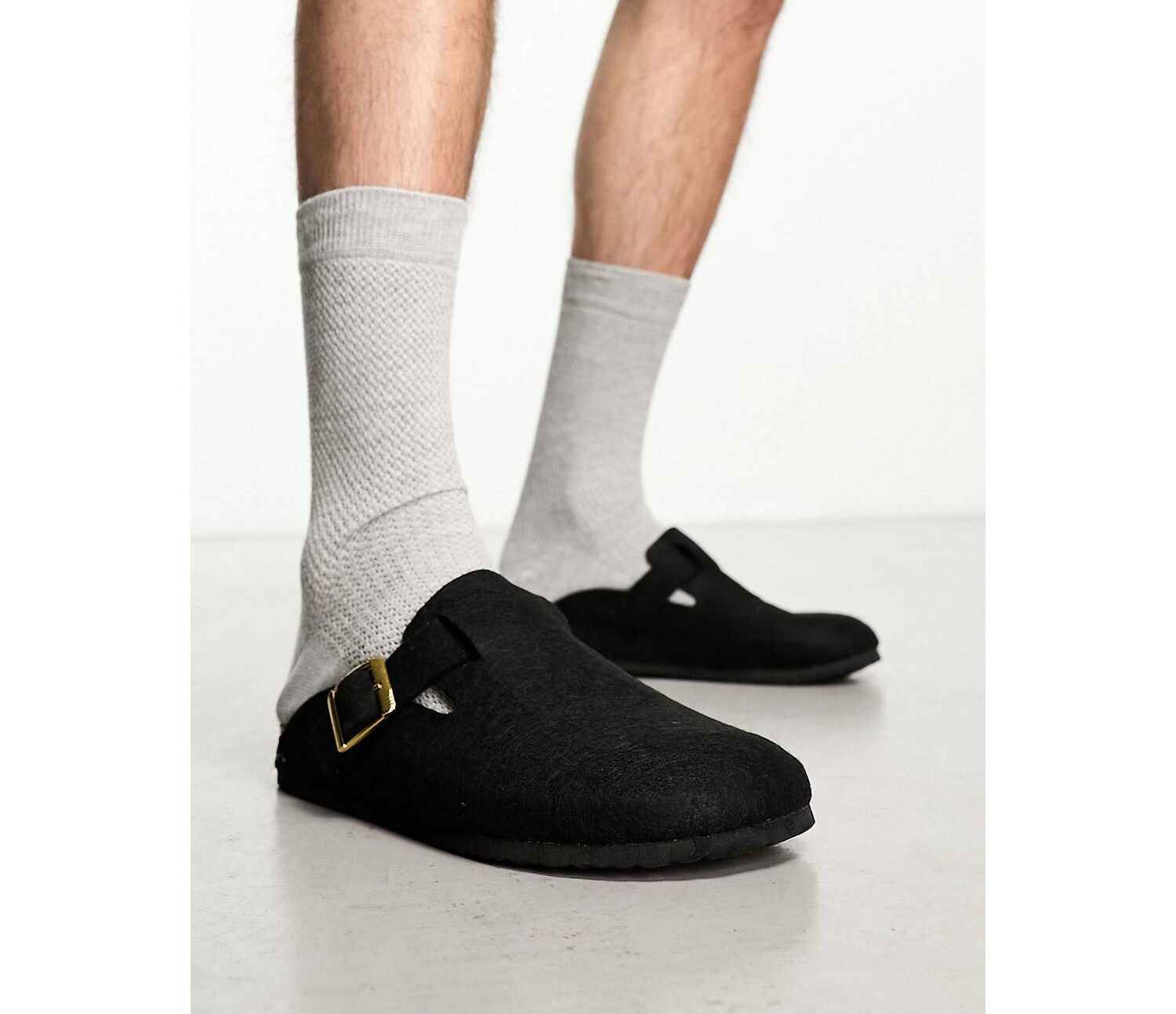 

Черные сабо из искусственной замши Brave Soul