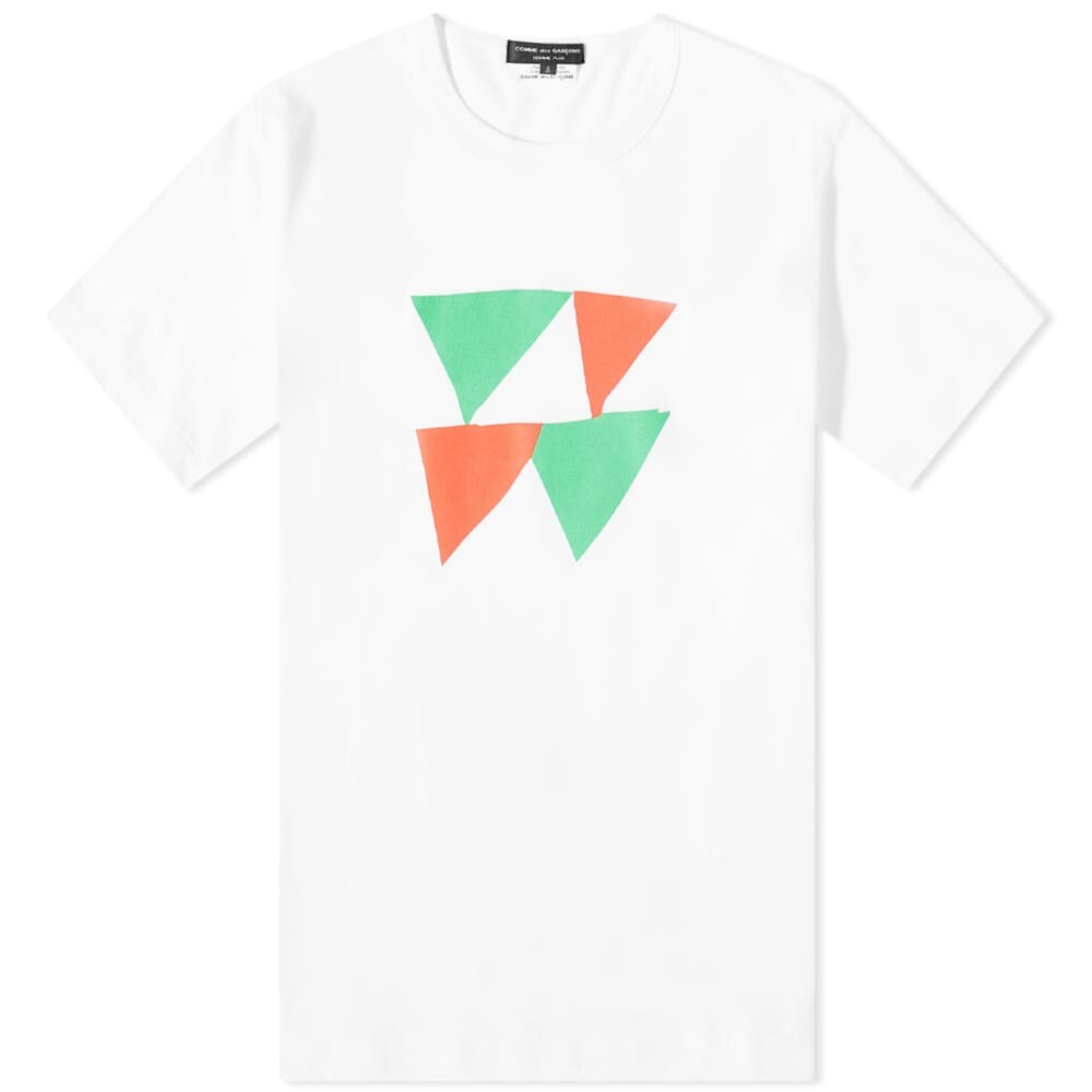 

Футболка Comme des Garçons Homme Plus с треугольным принтом, белый