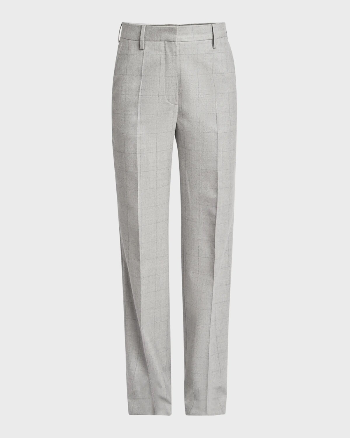 

Шерстяные брюки прямого кроя Pulla Dries Van Noten, светло-серый