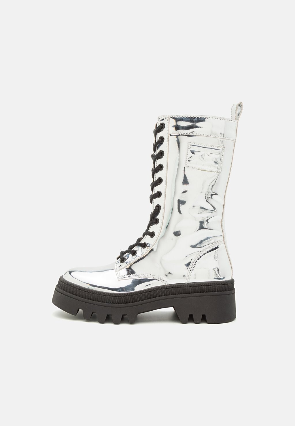 

Ботинки на платформе Tommy Jeans FASHION LACE UP, серебристый