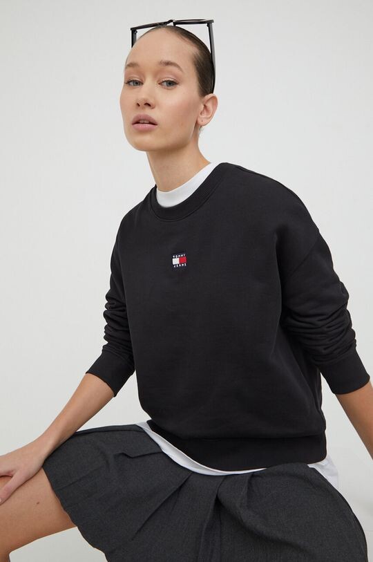 

Хлопковая толстовка Tommy Jeans, черный