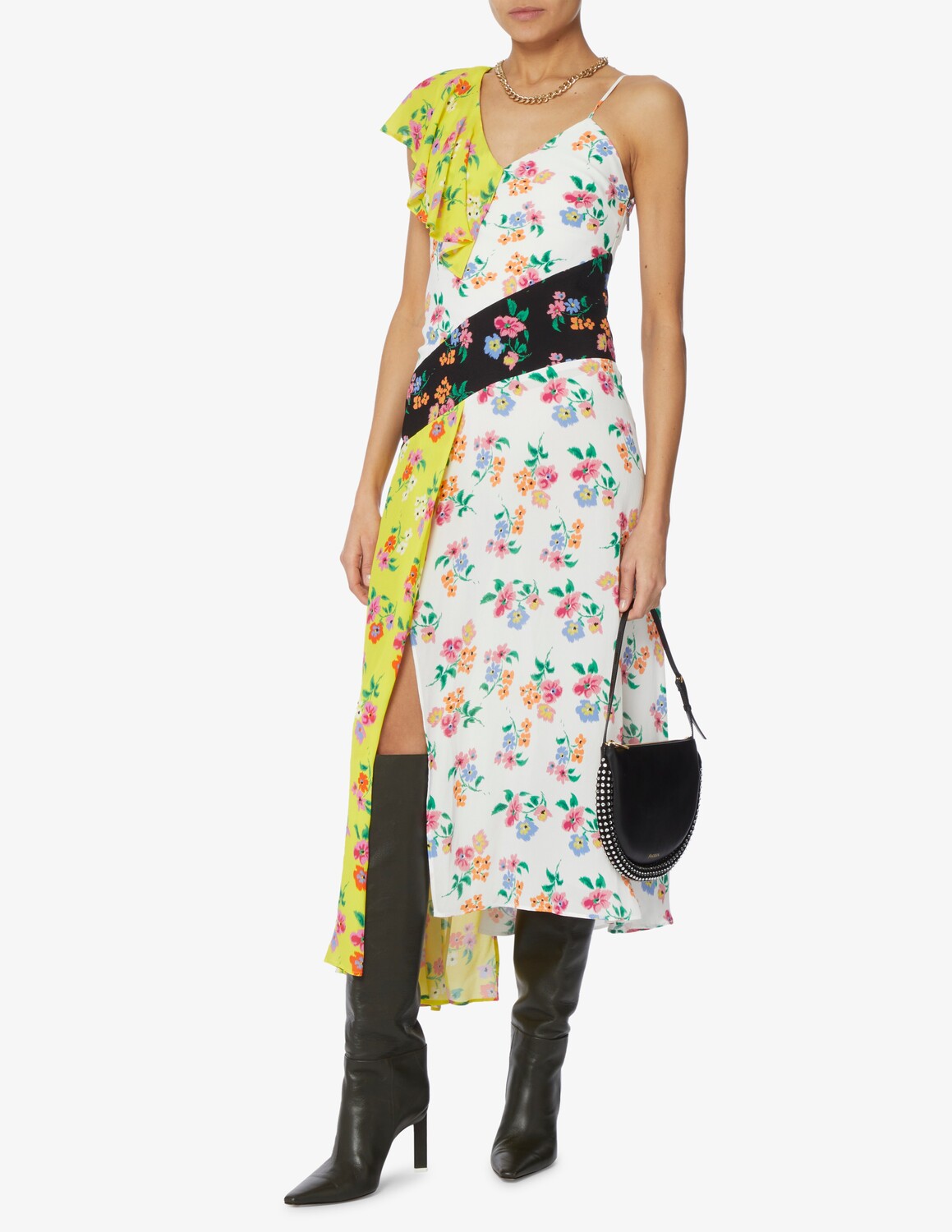 

Платье миди с цветочным принтом MSGM, цвет Multicolor