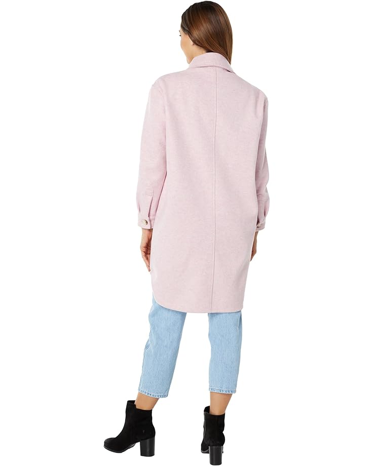 Куртка Blank NYC Faux Wool Long Shirt Jacket, розовый