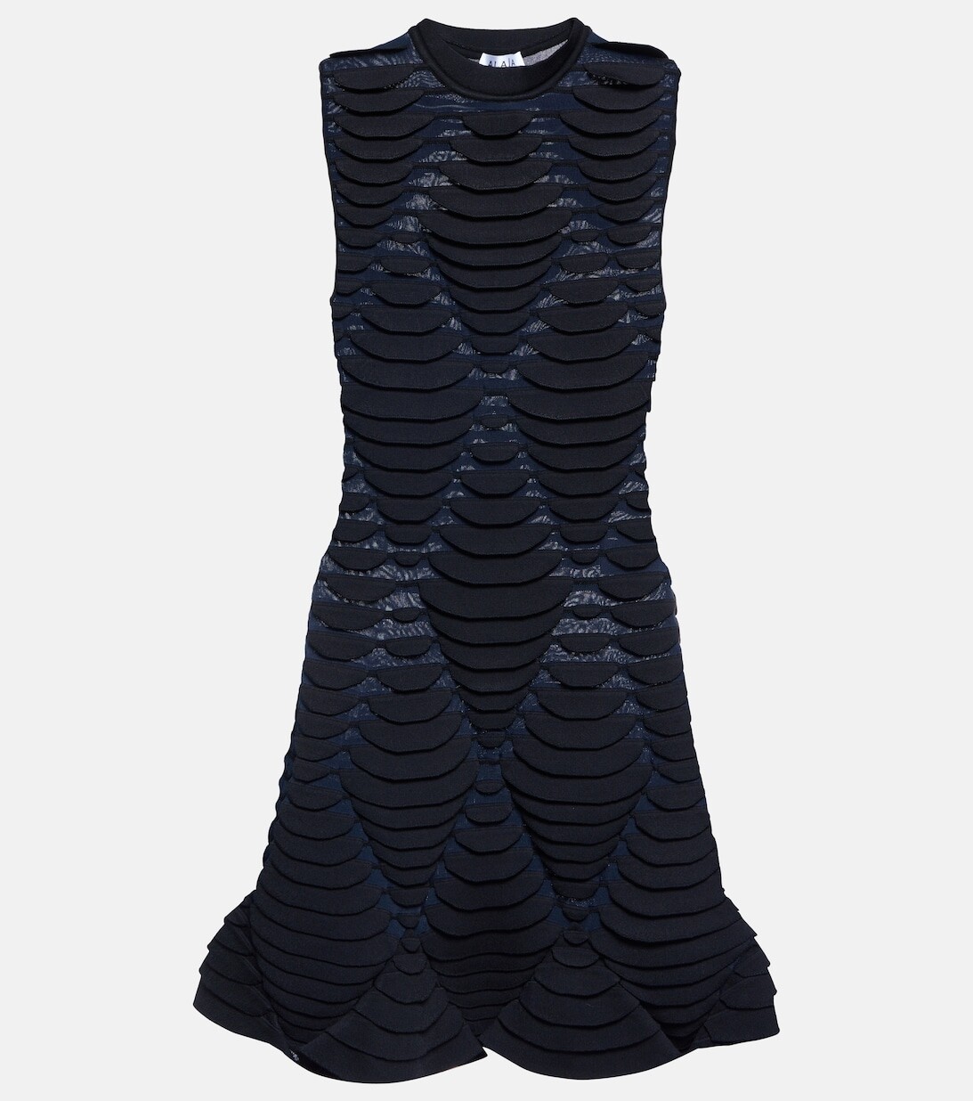 

Мини-платье объемной вязки ALAÏA, черный
