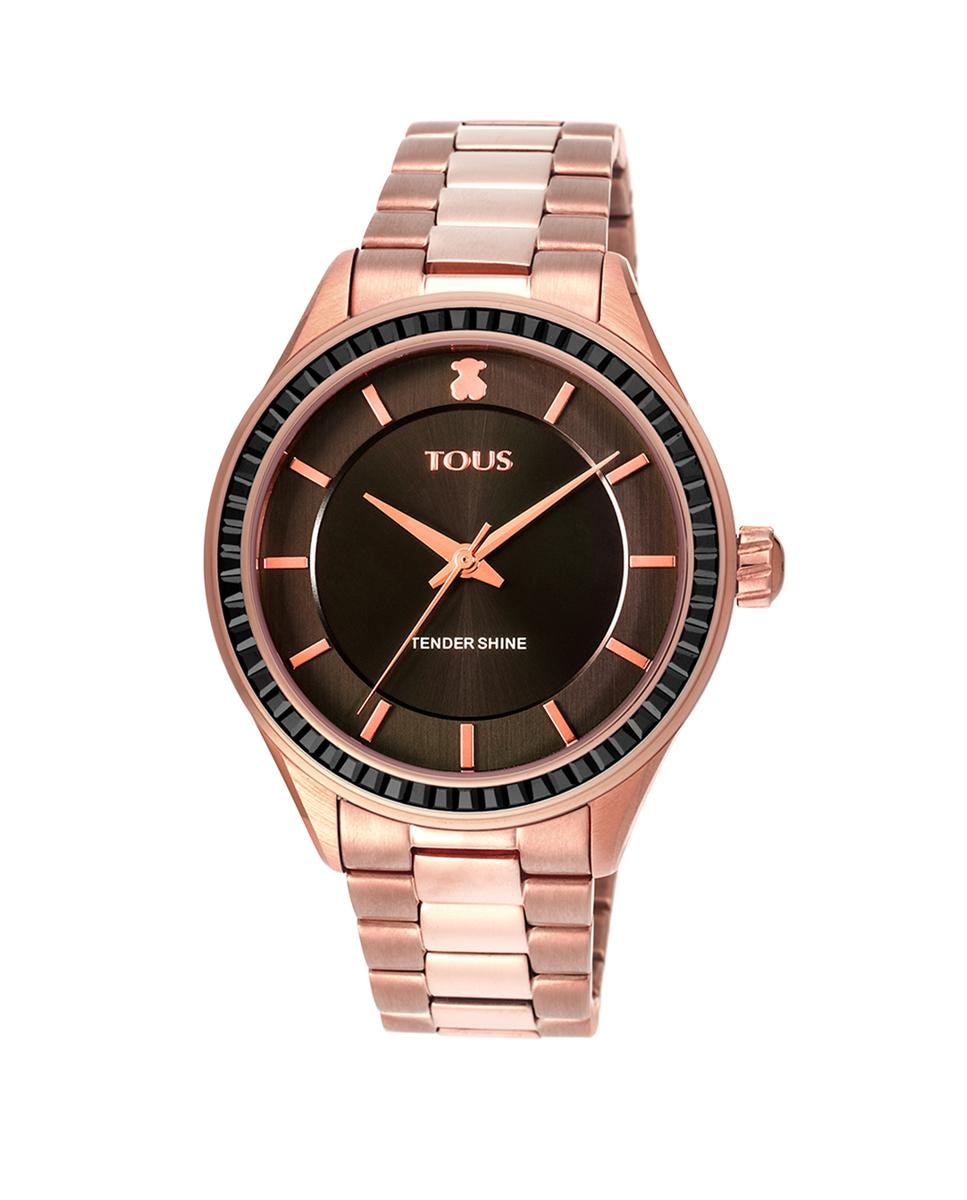 Женские часы Tender Shine из розовой IP-стали с фианитами Tous, розовый