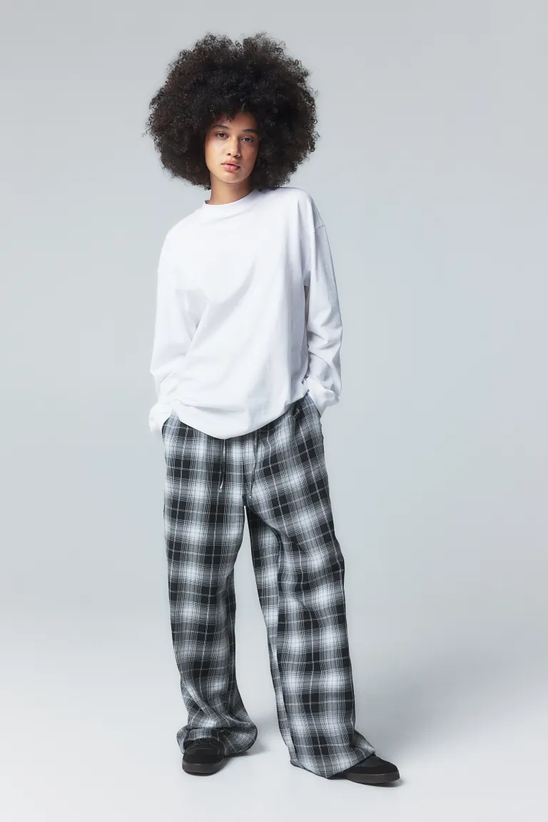 

Пижамные брюки из габардина H&M, черный