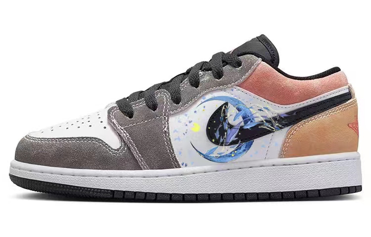 

Кроссовки Air Jordan 1 Vintage Basketball Shoes Women's Low-top Grey/white, серый