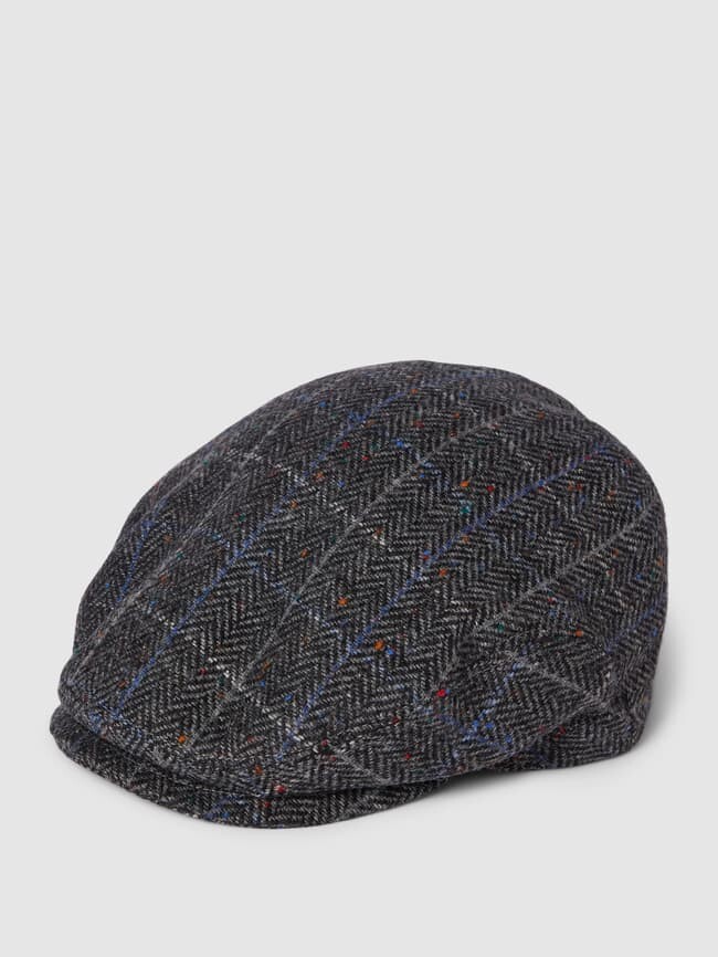 

Плоская кепка с узором «елочка», модель «Гэтсби» Müller Headwear, серый
