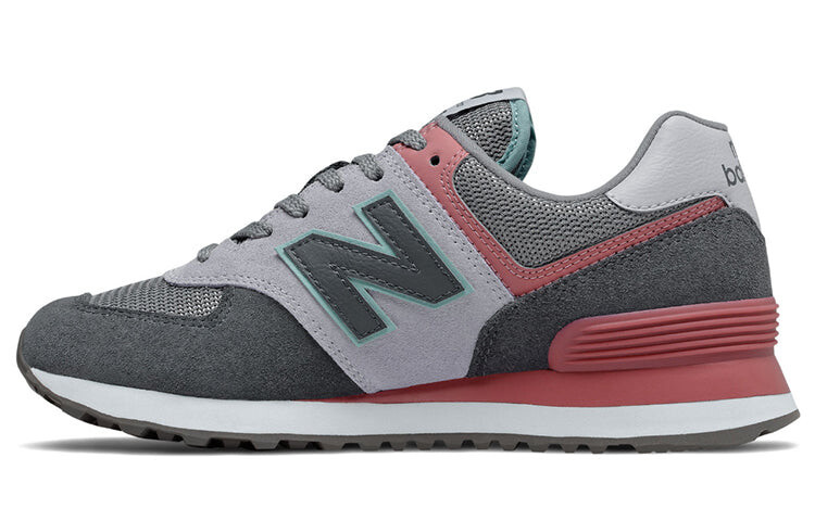 

Кроссовки New Balance 574, серый / черный / розовый