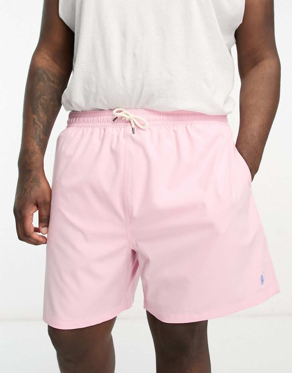 

Розовые плавки-шорты с логотипом Polo Ralph Lauren Big & Tall Traveller