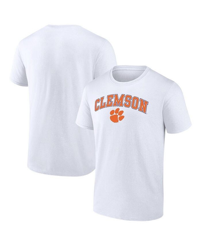 

Мужская белая футболка с логотипом Clemson Tigers Campus Fanatics, белый