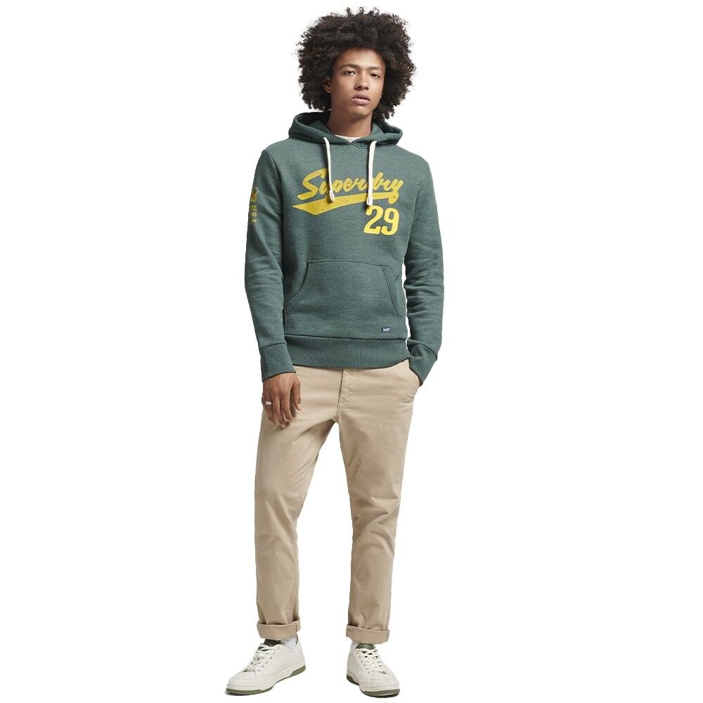 

Худи Superdry Vintage Ath City Script, зеленый