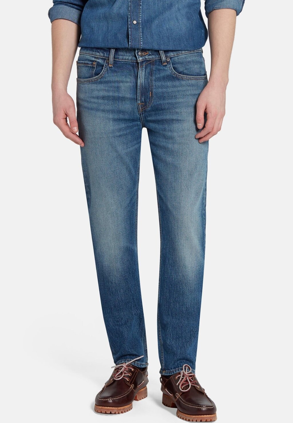 

Джинсы Tapered Fit SLIMMY RAMBLE 7 for all mankind, средний синий