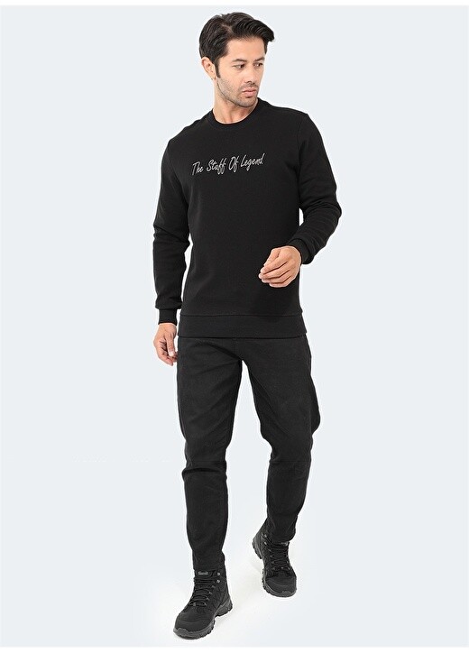 

Черная мужская толстовка с круглым вырезом Slazenger, Черный