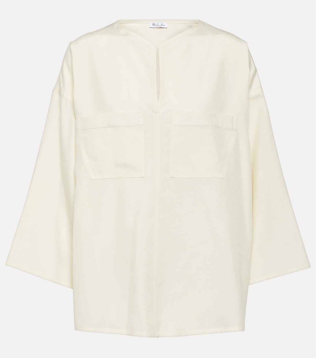 Шелковая блузка Loro Piana, белый