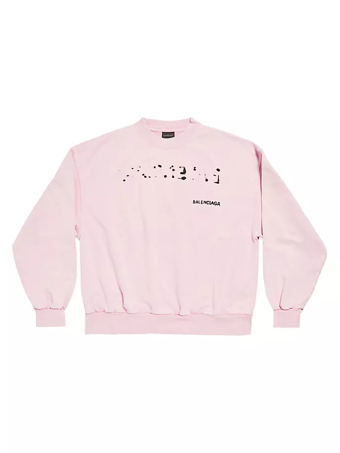 

Толстовка обычного кроя с рисунком от руки Balenciaga, розовый