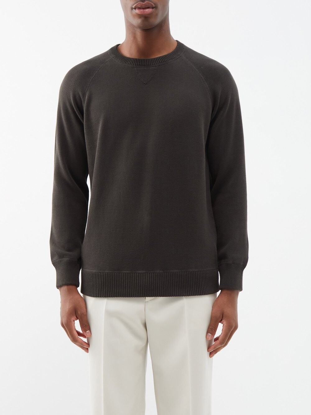 

Хлопковый свитер с рукавами реглан Ghiaia Cashmere, зеленый