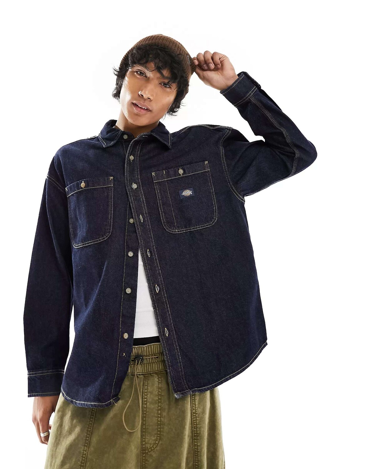 

Синяя джинсовая рубашка Dickies Houston