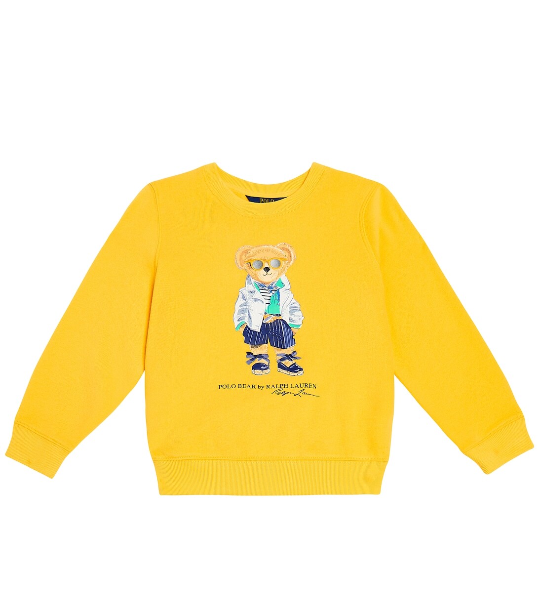 Толстовка polo bear из хлопкового флиса Polo Ralph Lauren Kids, желтый хлопковый свитер polo ralph lauren желтый