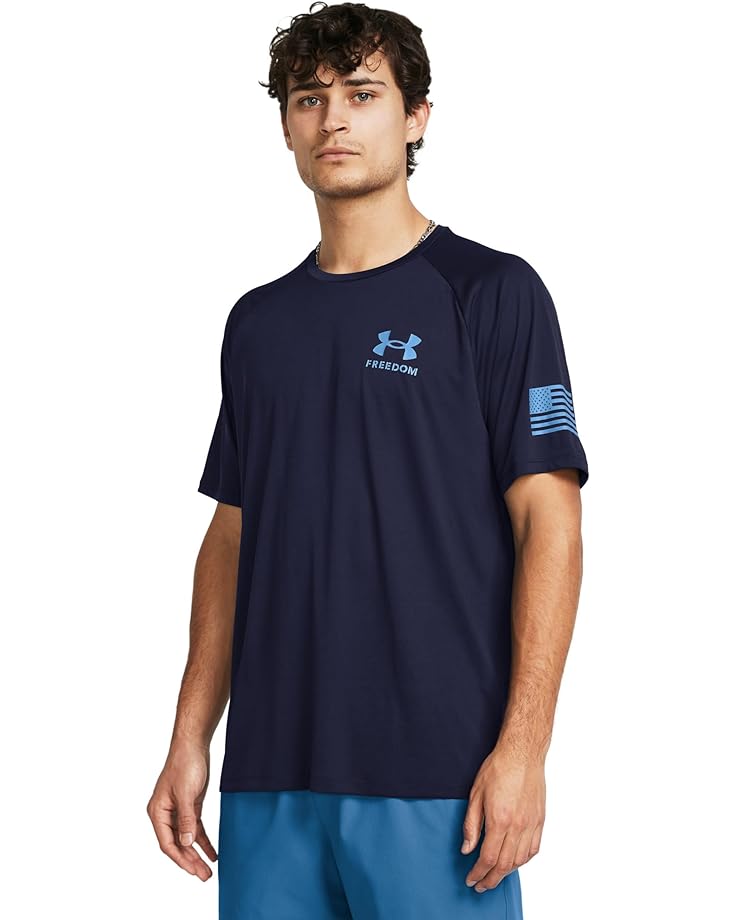 

Футболка Under Armour Freedom Tech, цвет Midnight Navy/Viral Blue