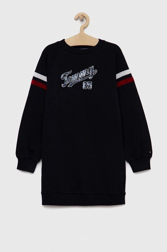 

Детское хлопковое платье Tommy Hilfiger, темно-синий