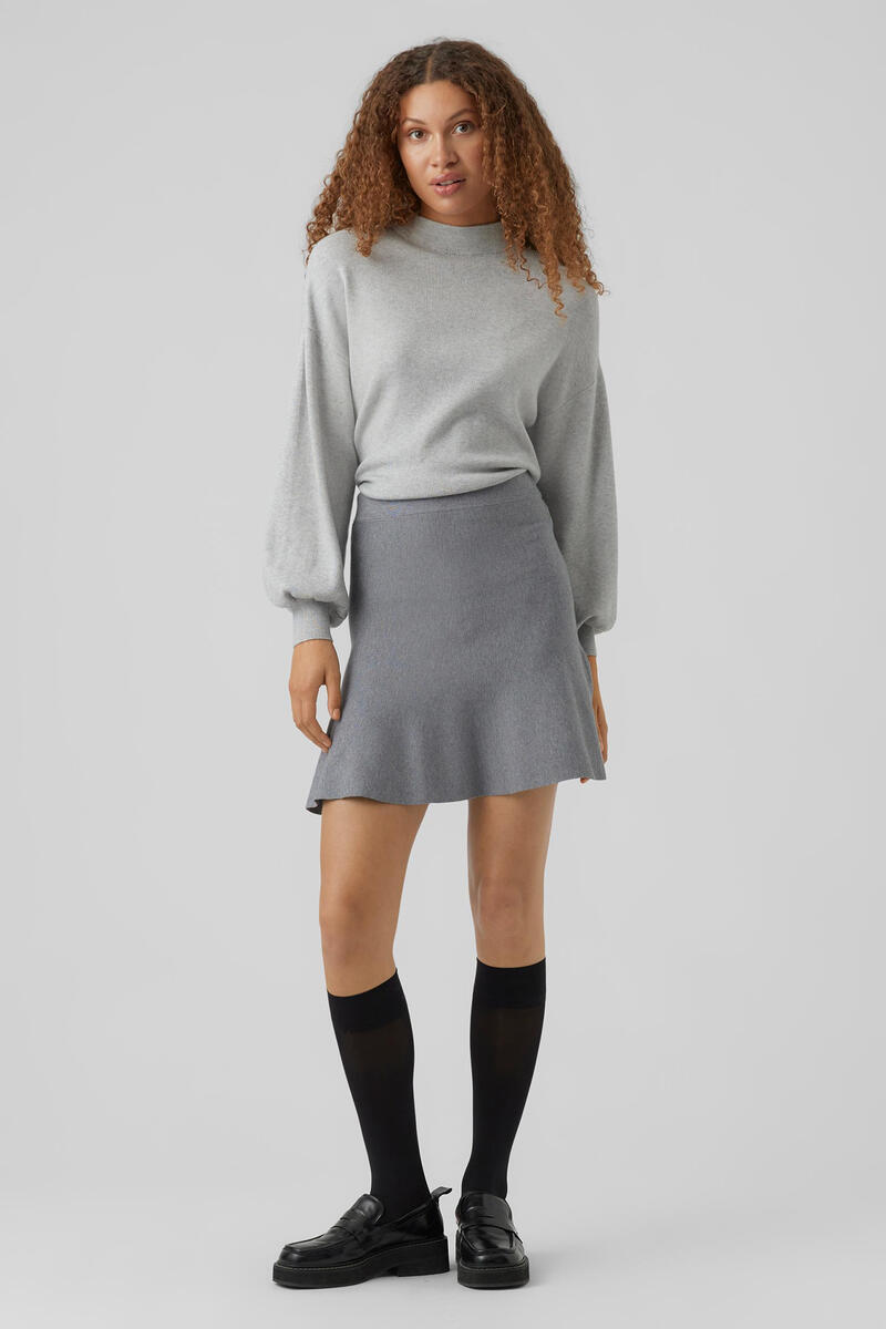 Короткая трикотажная юбка Vero Moda, серый