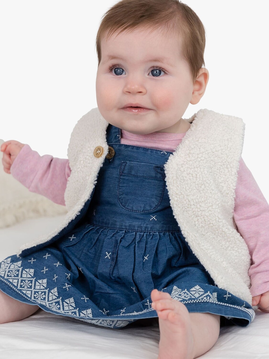 

Двусторонний жилет из овчины Purebaby, Cloud