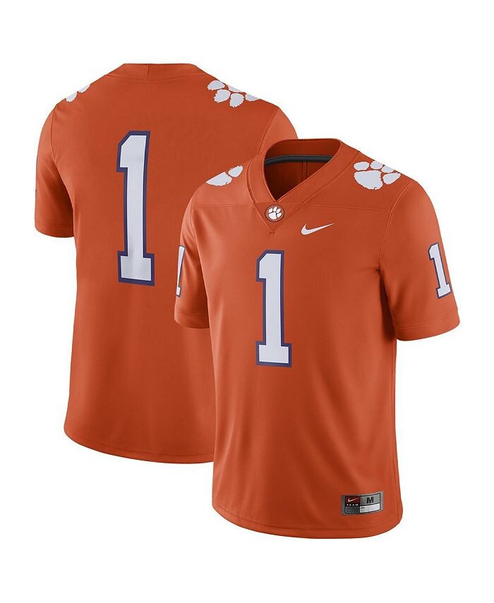 

Мужская оранжевая футболка для домашней игры Clemson Tigers #1 Nike, оранжевый
