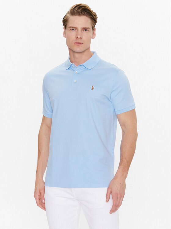 

Рубашка-поло узкого кроя Polo Ralph Lauren, синий