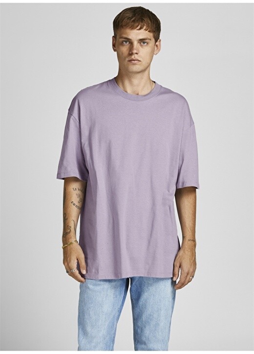 

Светло-фиолетовая мужская футболка с принтом Jack & Jones, Фиолетовый