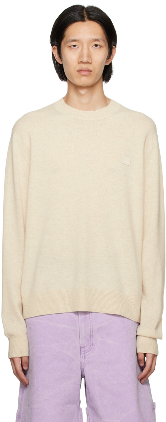 

Бежевый свитер с нашивками Acne Studios