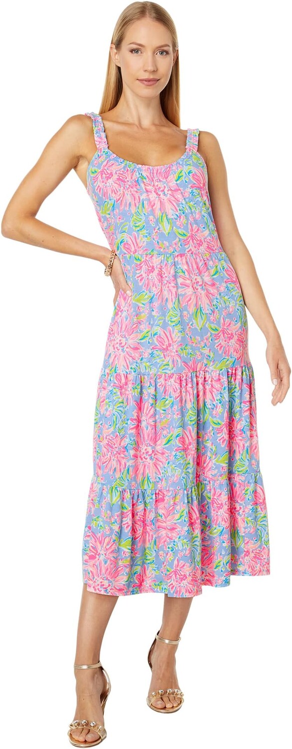 

Платье миди Лоро Lilly Pulitzer, цвет Blue Peri Sunrise Bay