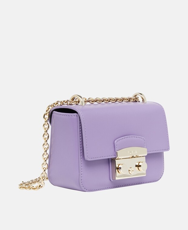 

Кожаная сумка через плечо Furla, фиолетовый