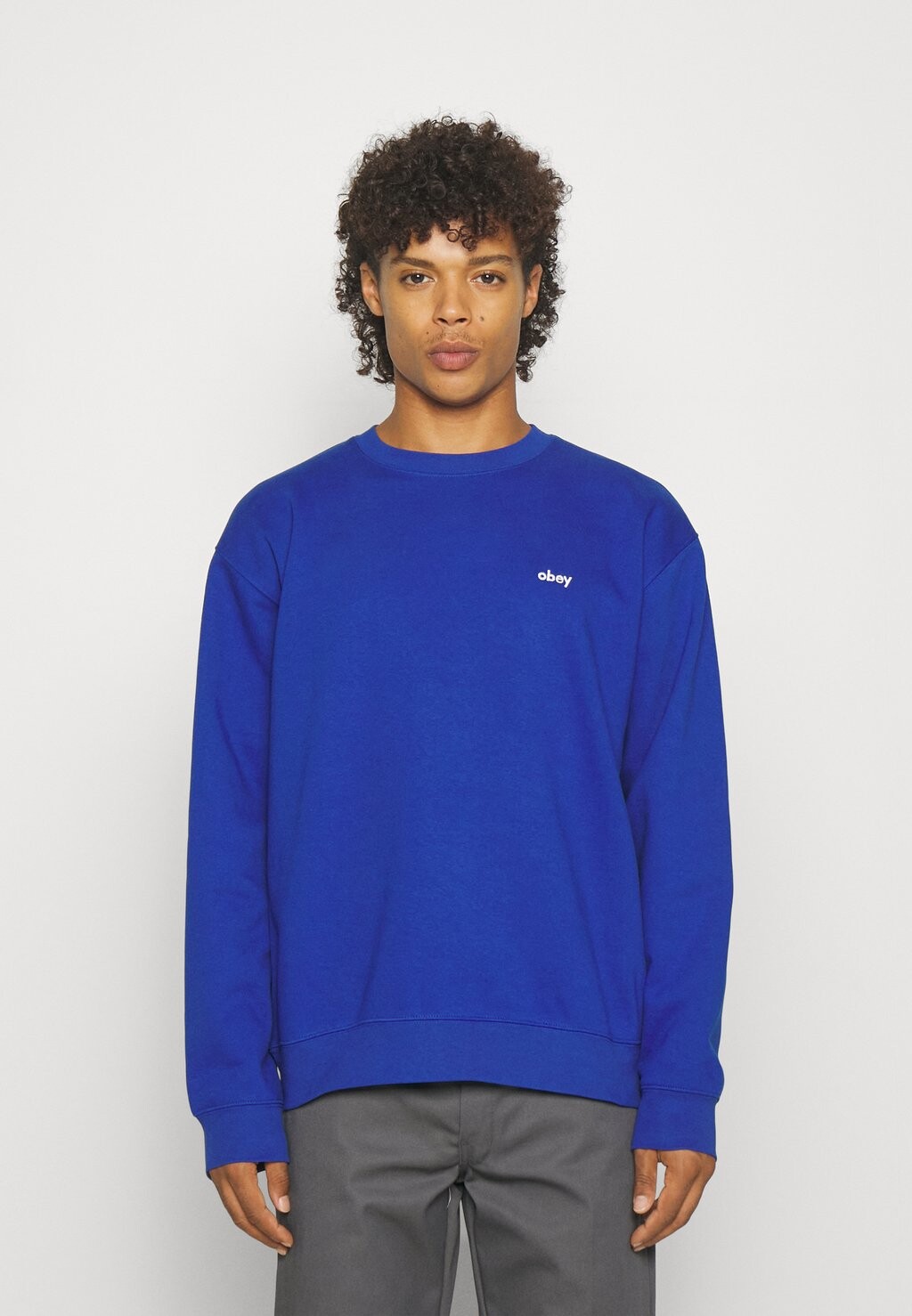

Толстовка Obey Clothing OBEY ALWAYS CREW, цвет surf blue