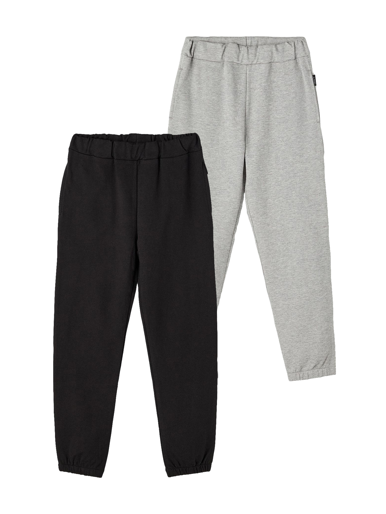 Спортивные брюки name it Mädchen Jogginghose 2er-Set Basic Sweat Pants NKFSWEAT, серый черный