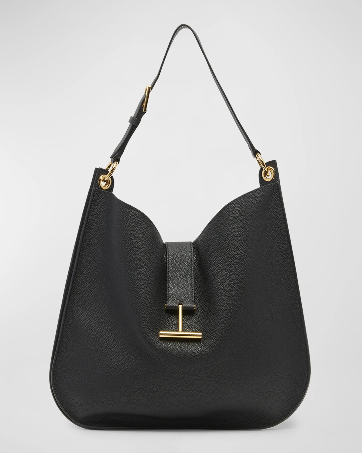 

Большая сумка через плечо Tara Hobo из зерненой кожи TOM FORD, цвет Black
