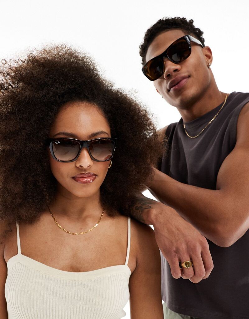 

Ray Ban – квадратные солнцезащитные очки черепаховой расцветки Ray-Ban