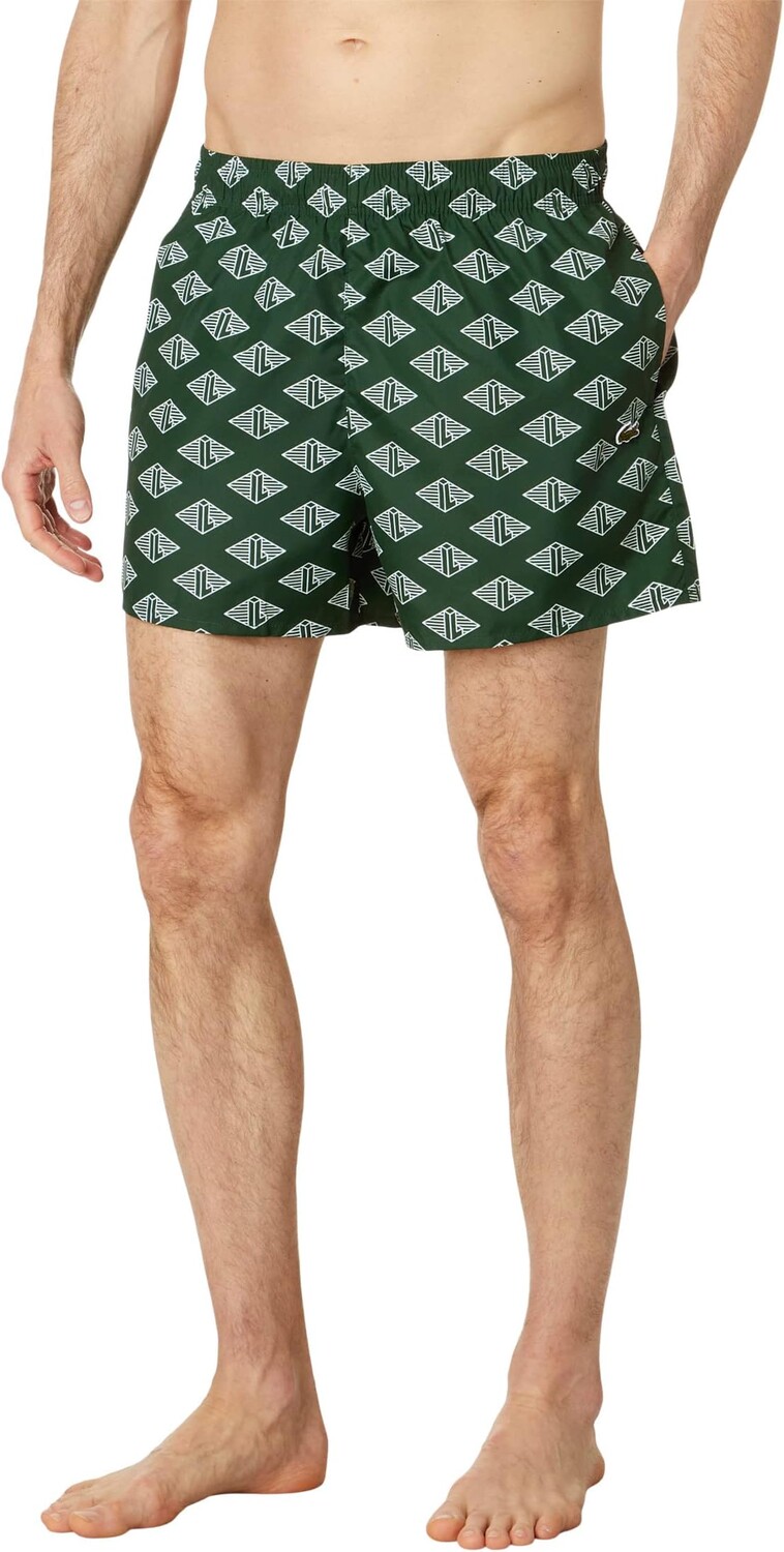 

Шорты для плавания из тафты Lacoste, цвет Green/Flour