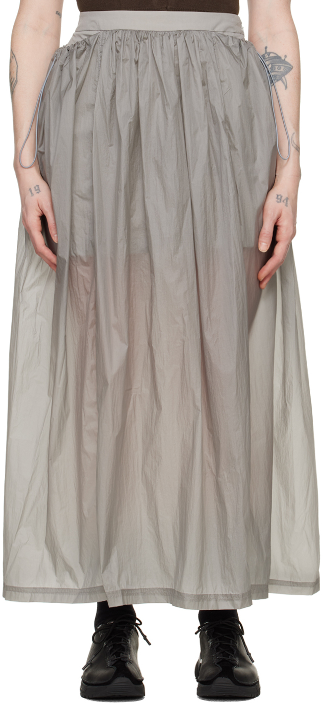 Серая многослойная длинная юбка Amomento юбка двойная с деталями из хлопка серый xxs