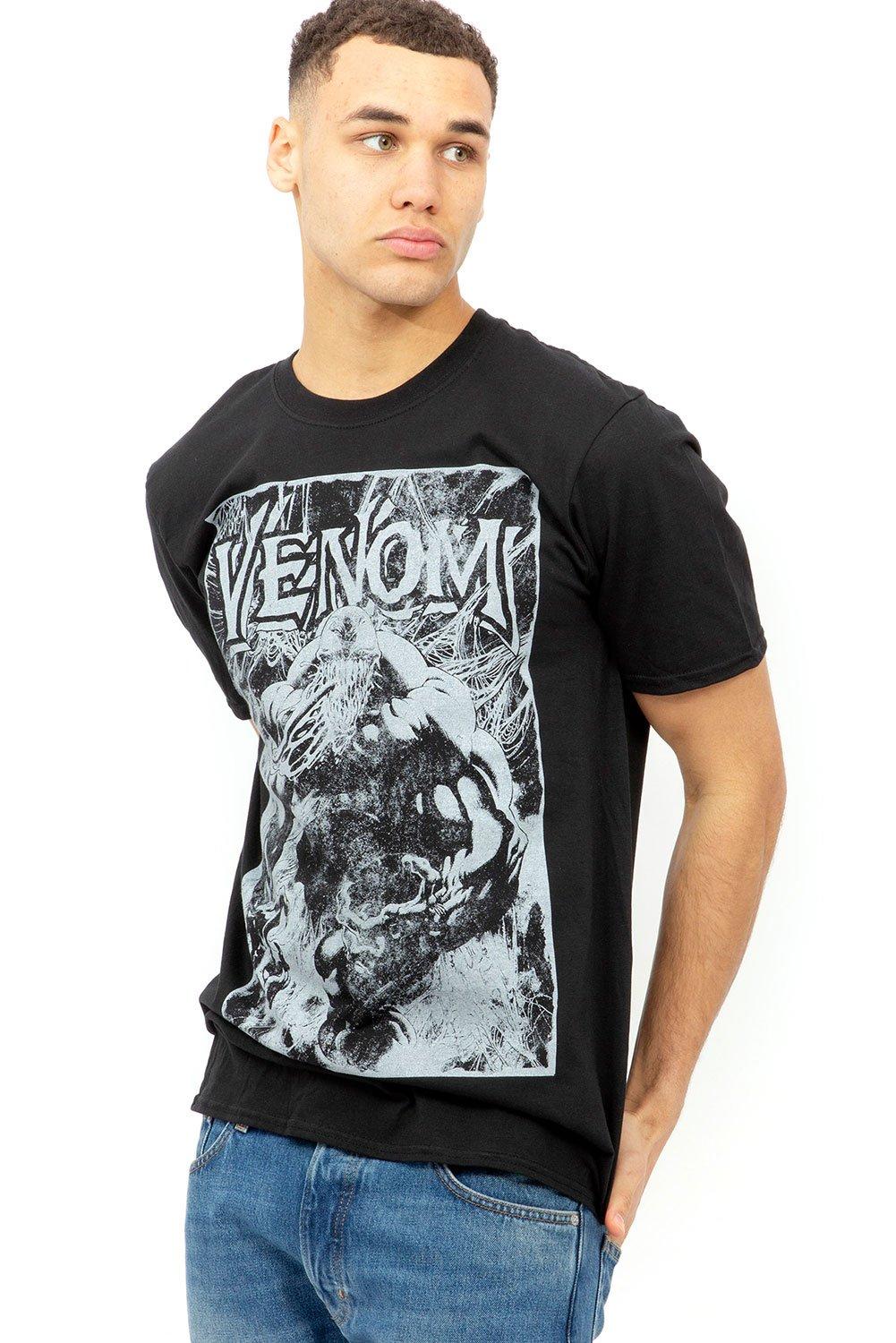 Хлопковая футболка Venom Web Marvel, черный