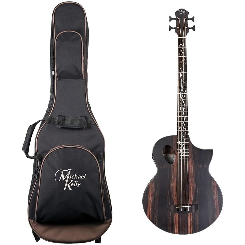 

Басс гитара Michael Kelly Dragonfly 4 Port Acoustic-Electric Bass Guitar, Ovangkol Fingerboard, Java, with Gig Bag