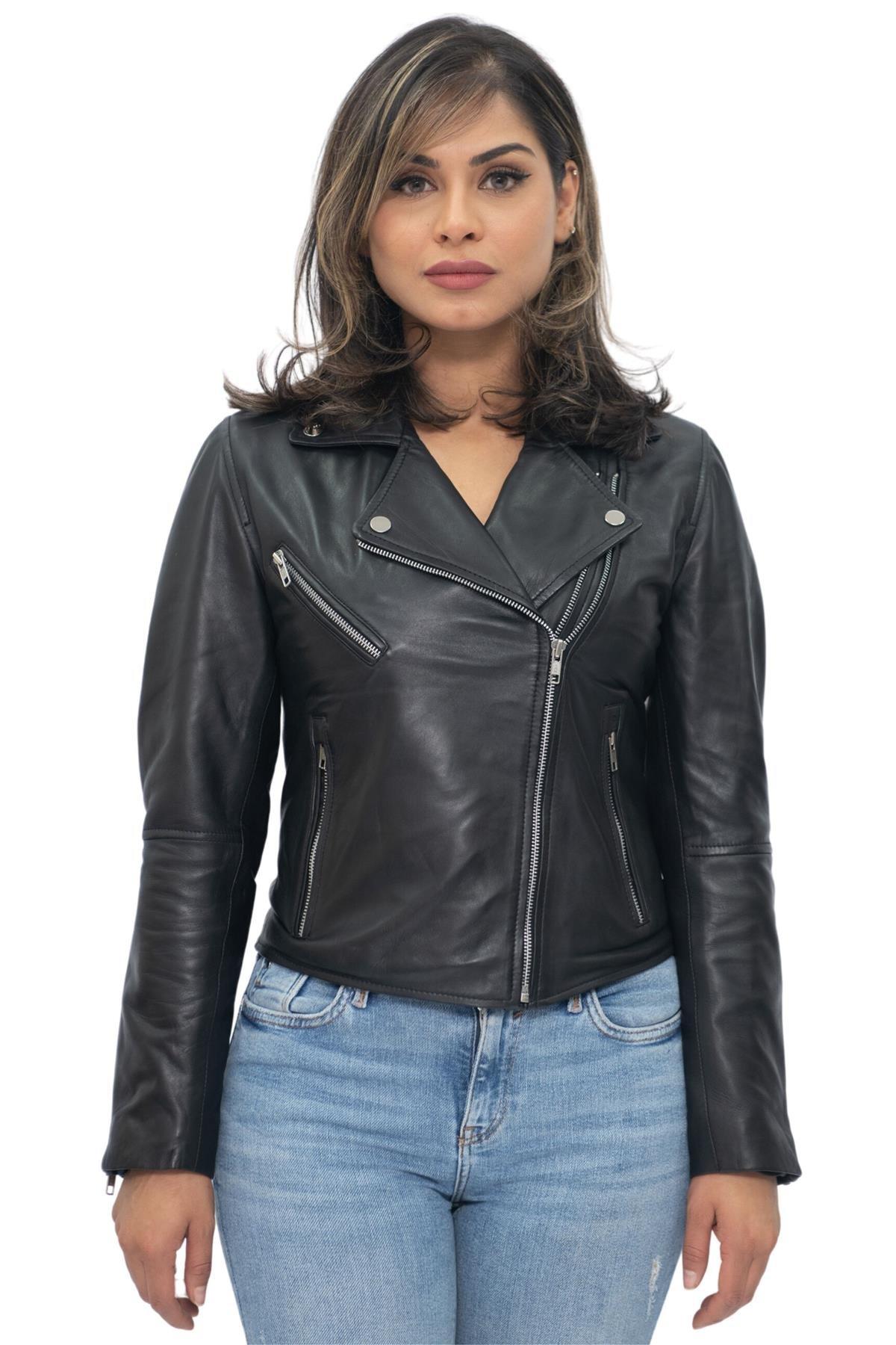Классическая байкерская куртка из кожи наппа в стиле ретро-Берген Infinity Leather, черный фотографии