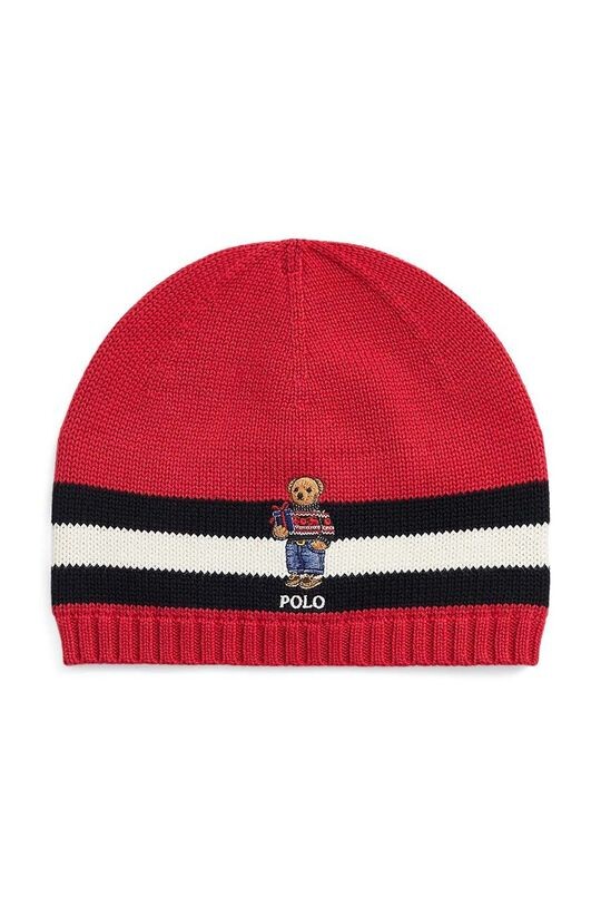 

Детская хлопковая шапка Polo Ralph Lauren, красный