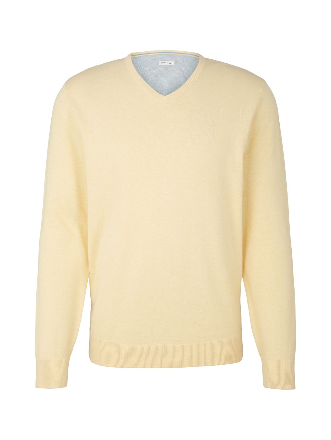 Пуловер Tom Tailor Basic V Neck, желтый цена и фото