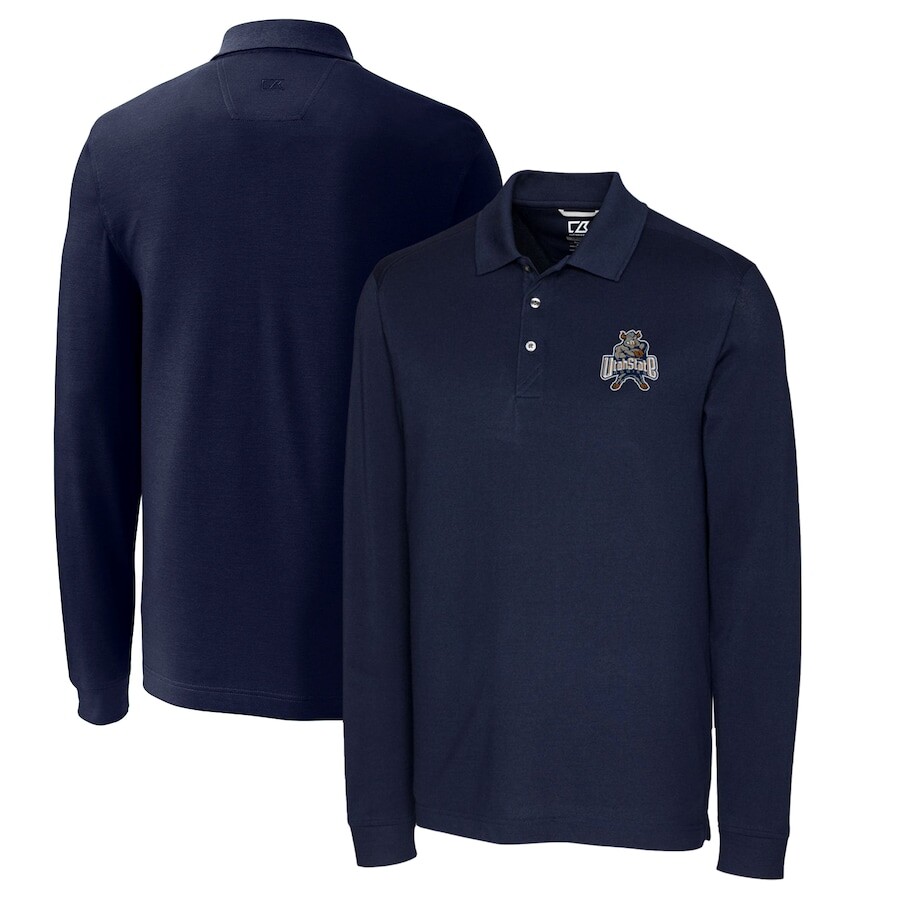 

Поло с длинным рукавом Cutter & Buck Utah State Aggies, нави