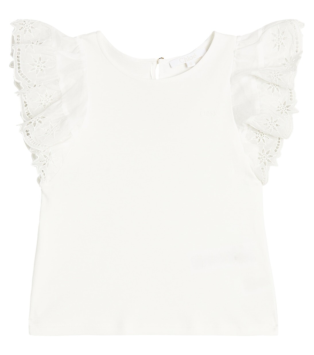 

Хлопковый топ с вышивкой Chloé, белый