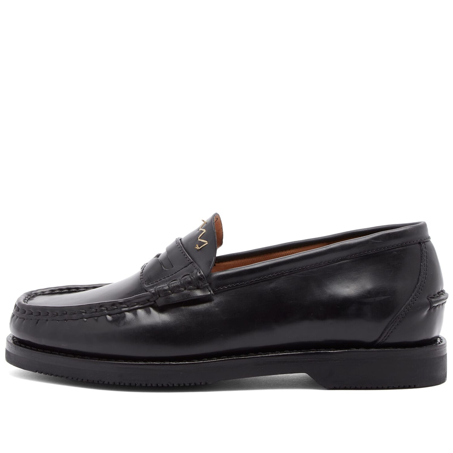 

Туфли броги Visvim Fabro Folk Loafers, черный